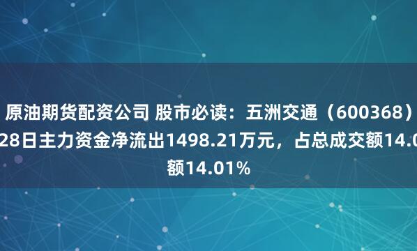 原油期货配资公司 股市必读：五洲交通（600368）7月28