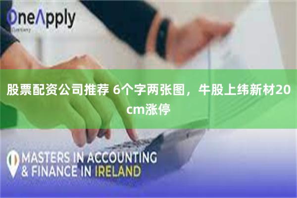 股票配资公司推荐 6个字两张图,牛股上纬新材20cm涨停